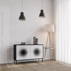 BLACK HOLE Sideboard mit 2 Türen in Schwarz