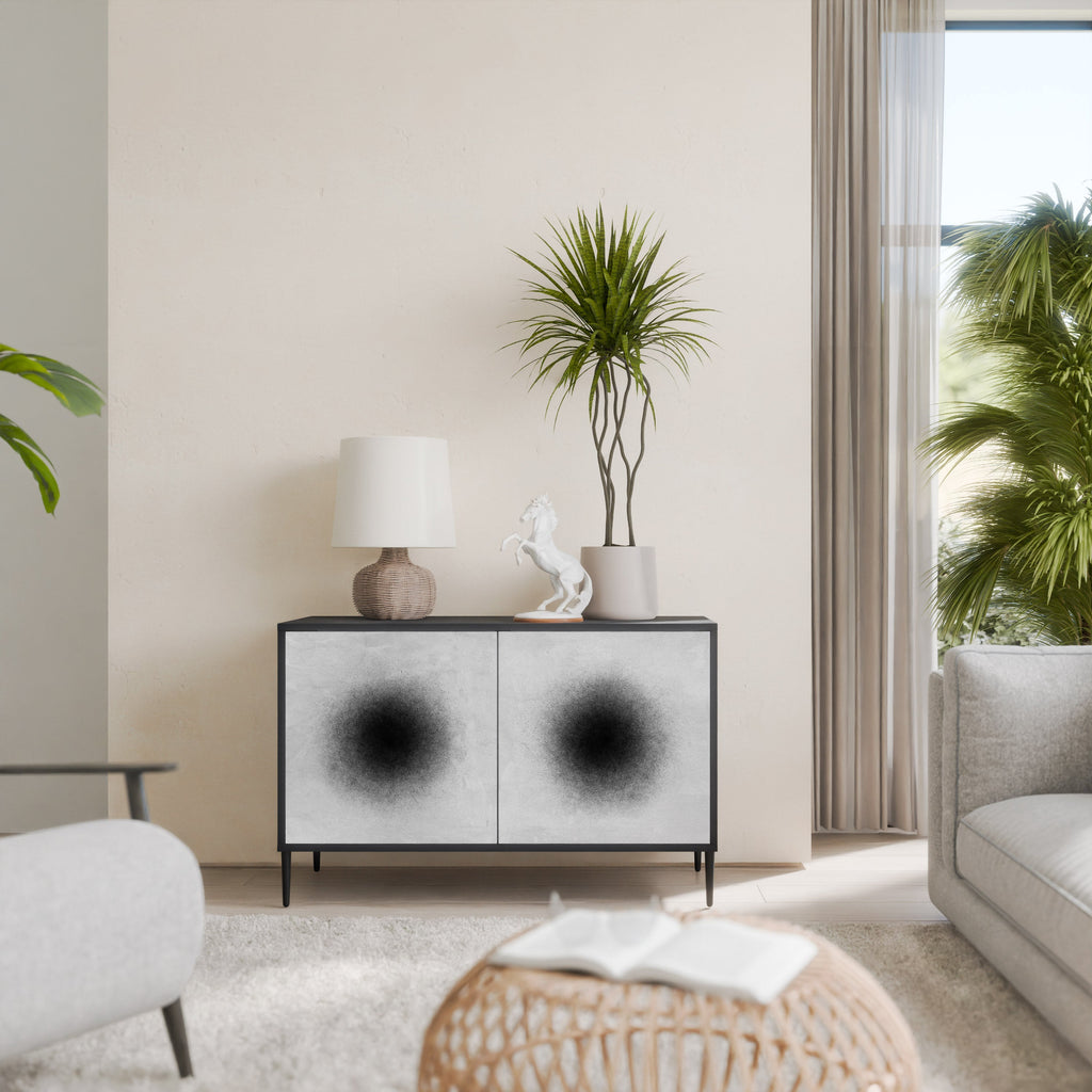 BLACK HOLE Sideboard mit 2 Türen in Schwarz