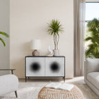 BLACK HOLE Sideboard mit 2 Türen in Schwarz