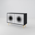 BLACK HOLE Sideboard mit 2 Türen in Schwarz