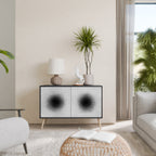 BLACK HOLE Sideboard mit 2 Türen in Schwarz