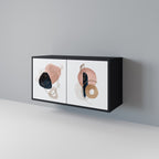 COLORFUL SHAPES Sideboard mit 2 Türen in Schwarz