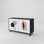 COLORFUL SHAPES Sideboard mit 2 Türen in Schwarz