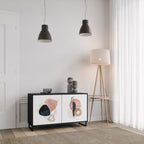 COLORFUL SHAPES Sideboard mit 2 Türen in Schwarz