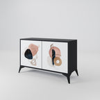 COLORFUL SHAPES Sideboard mit 2 Türen in Schwarz