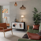 COLORFUL SHAPES Sideboard mit 2 Türen in Schwarz