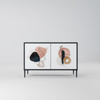 COLORFUL SHAPES Sideboard mit 2 Türen in Schwarz