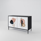 COLORFUL SHAPES Sideboard mit 2 Türen in Schwarz