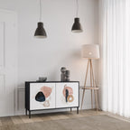 COLORFUL SHAPES Sideboard mit 2 Türen in Schwarz