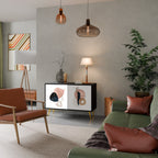 COLORFUL SHAPES Sideboard mit 2 Türen in Schwarz