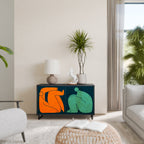 TOGETHER BUT SEPARATELY Sideboard mit 2 Türen in Schwarz