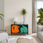 TOGETHER BUT SEPARATELY Sideboard mit 2 Türen in Schwarz