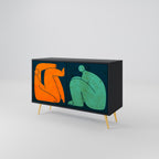 TOGETHER BUT SEPARATELY Sideboard mit 2 Türen in Schwarz