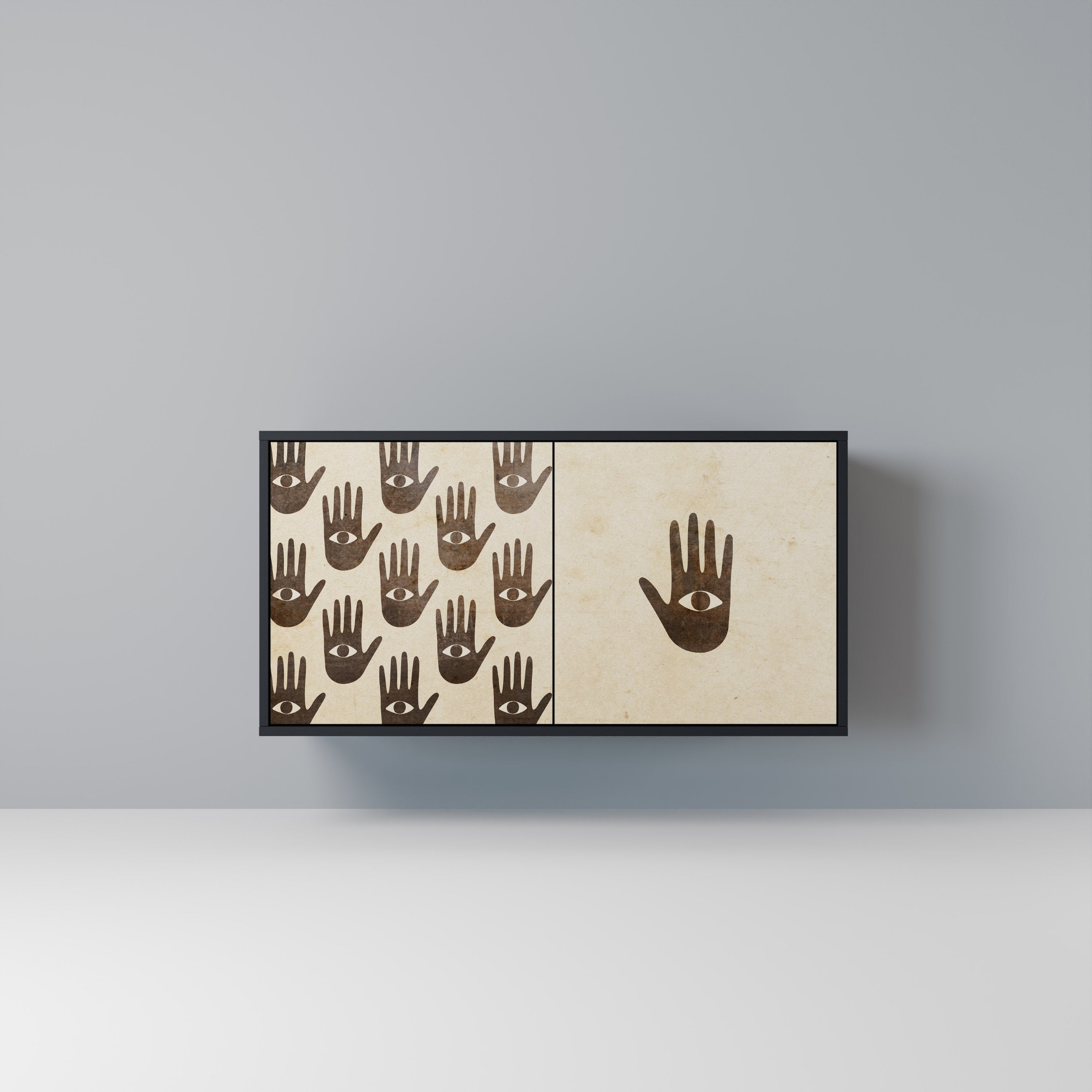 SEE MORE Sideboard mit 2 Türen in Schwarz