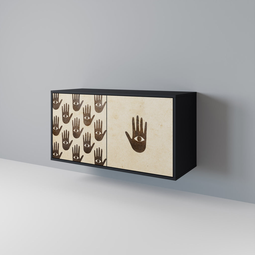 SEE MORE Sideboard mit 2 Türen in Schwarz