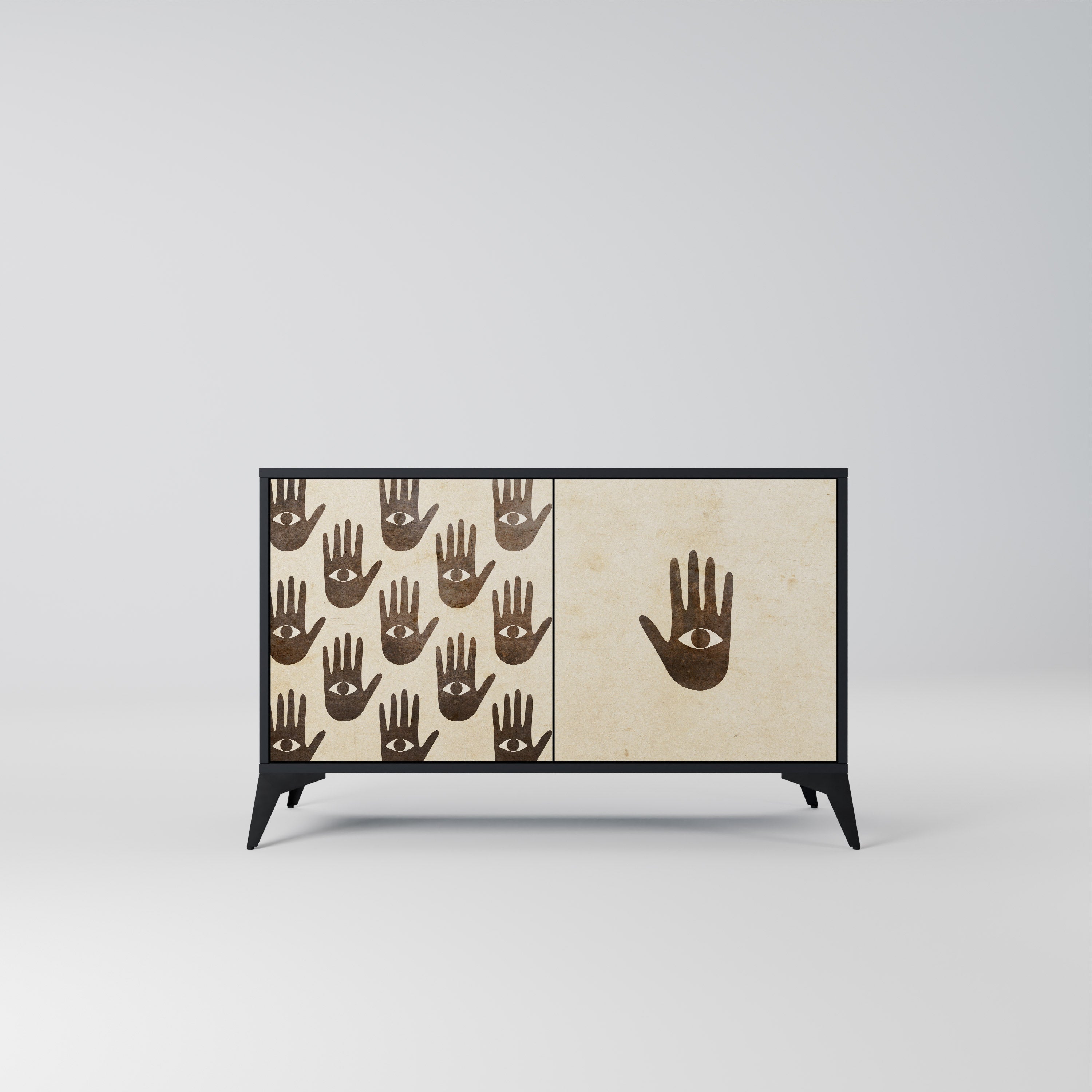 SEE MORE Sideboard mit 2 Türen in Schwarz