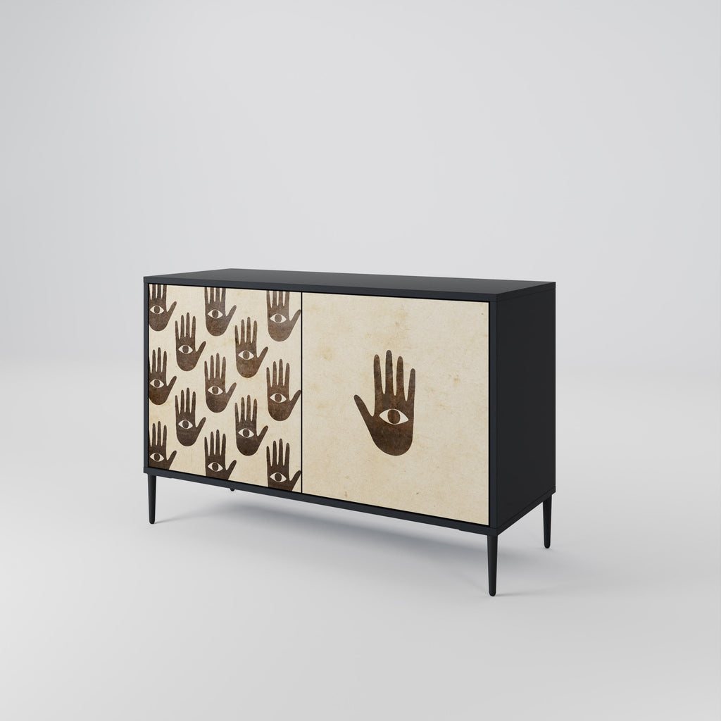 SEE MORE Sideboard mit 2 Türen in Schwarz