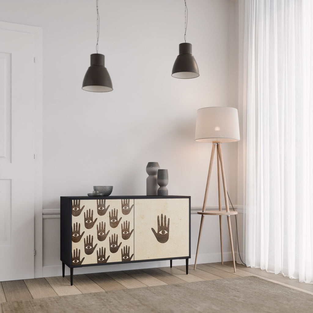 SEE MORE Sideboard mit 2 Türen in Schwarz