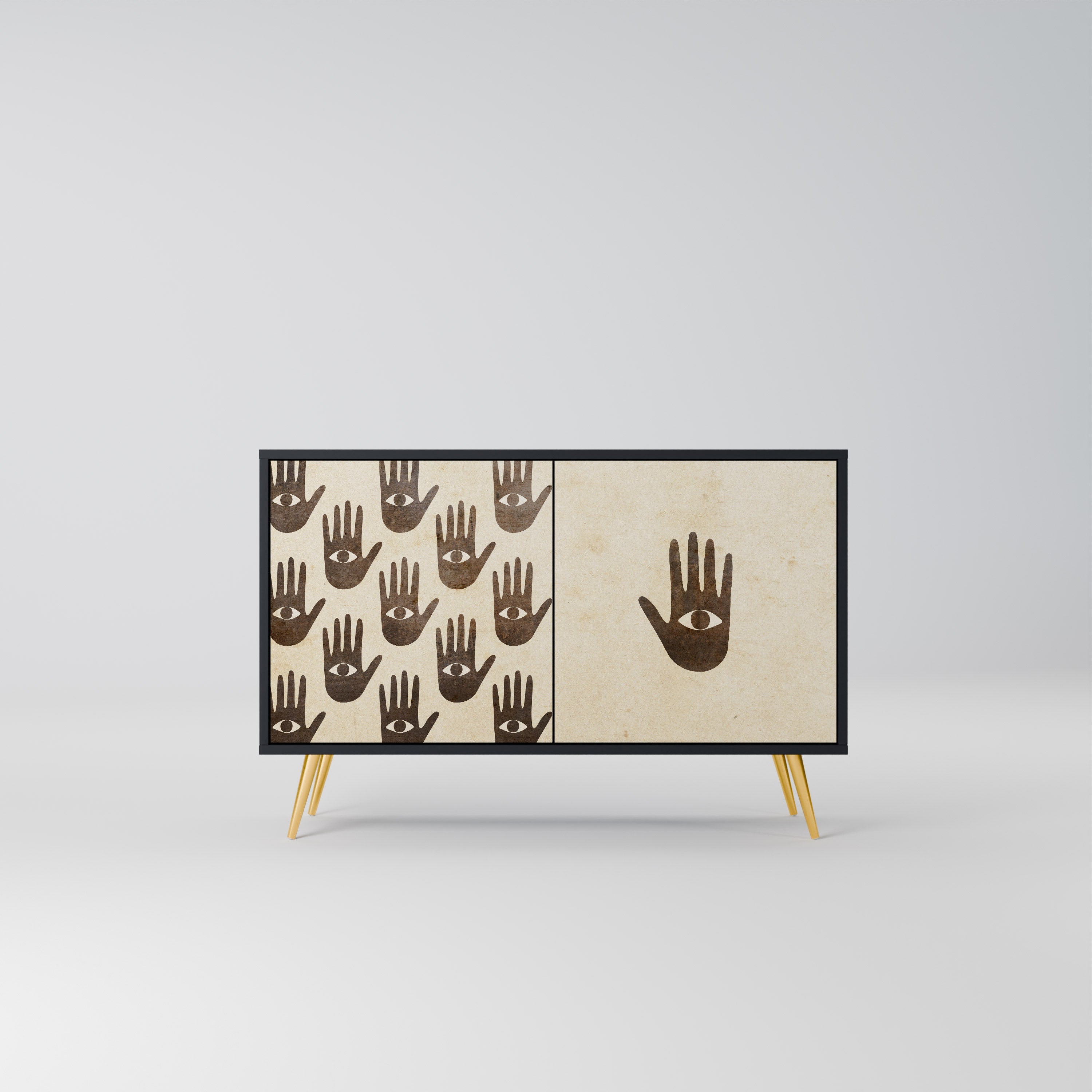 SEE MORE Sideboard mit 2 Türen in Schwarz