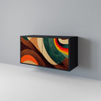 COLORFUL STRANDS Sideboard mit 2 Türen in Schwarz