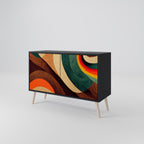 COLORFUL STRANDS Sideboard mit 2 Türen in Schwarz