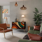 COLORFUL STRANDS Sideboard mit 2 Türen in Schwarz