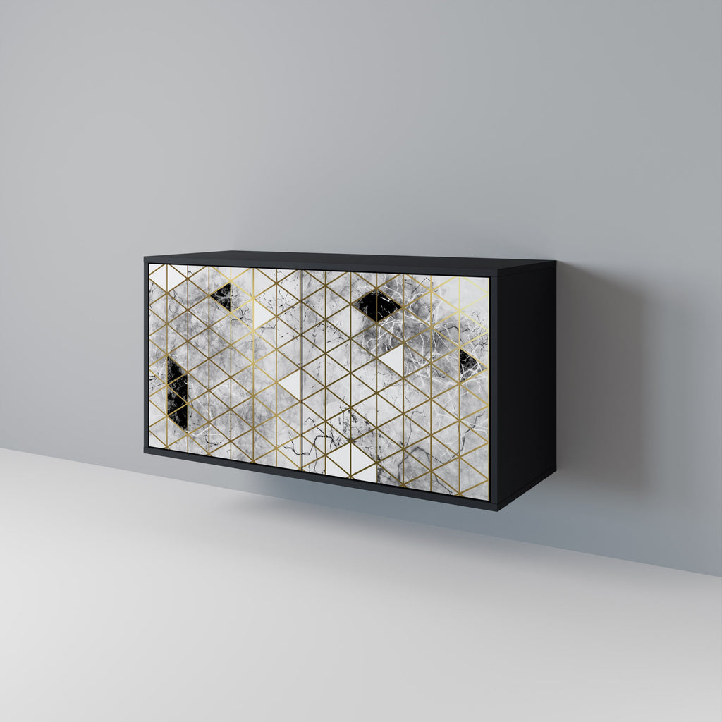 ASHEN ARIA Sideboard mit 2 Türen in Schwarz