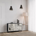 ASHEN ARIA Sideboard mit 2 Türen in Schwarz