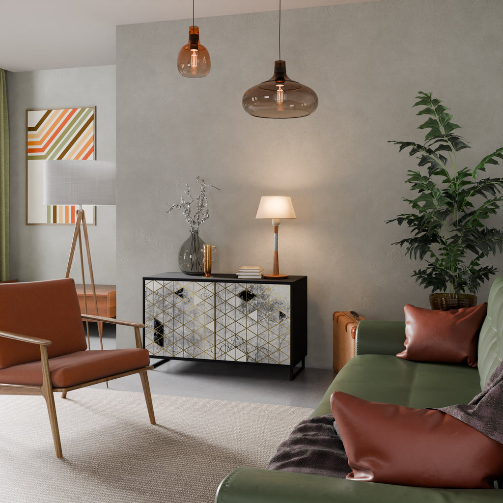 ASHEN ARIA Sideboard mit 2 Türen in Schwarz