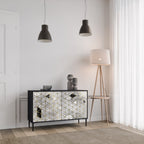 ASHEN ARIA Sideboard mit 2 Türen in Schwarz