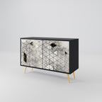 ASHEN ARIA Sideboard mit 2 Türen in Schwarz