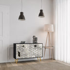 ASHEN ARIA Sideboard mit 2 Türen in Schwarz