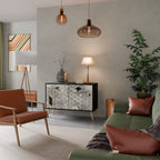 ASHEN ARIA Sideboard mit 2 Türen in Schwarz