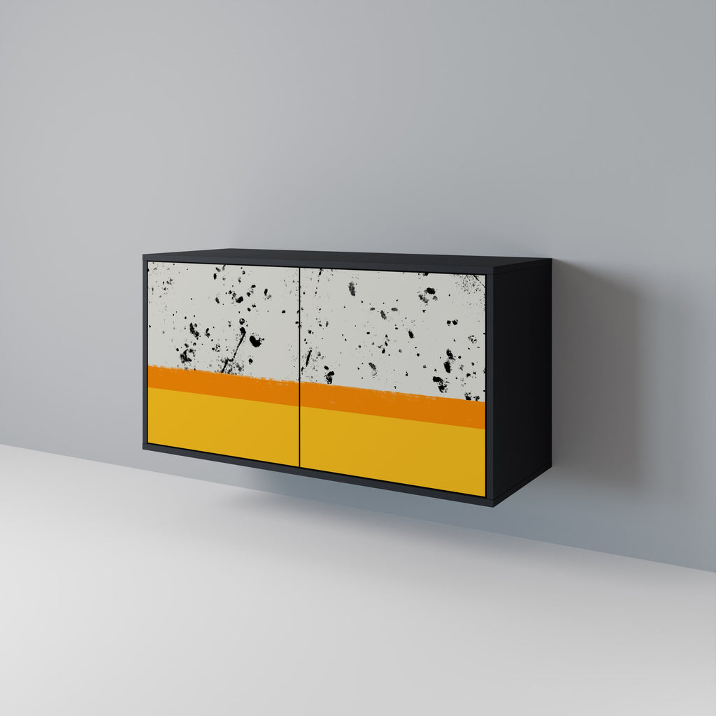 DYED BY ORANGE Sideboard mit 2 Türen in Schwarz