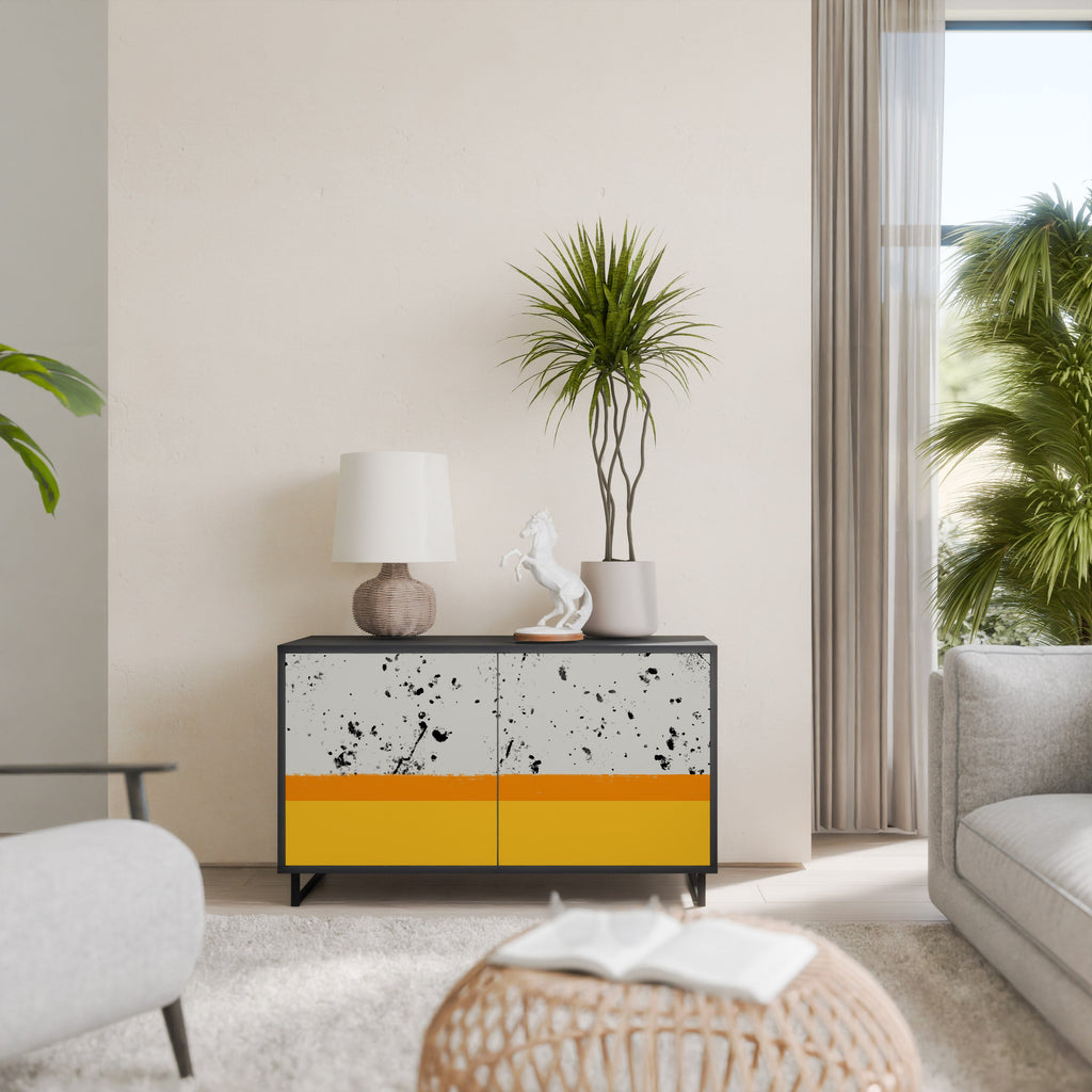 DYED BY ORANGE Sideboard mit 2 Türen in Schwarz