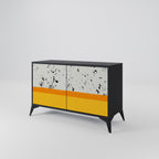 DYED BY ORANGE Sideboard mit 2 Türen in Schwarz