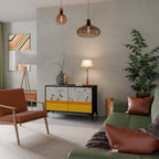 DYED BY ORANGE Sideboard mit 2 Türen in Schwarz