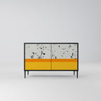 DYED BY ORANGE Sideboard mit 2 Türen in Schwarz