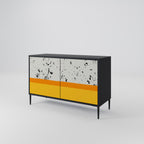 DYED BY ORANGE Sideboard mit 2 Türen in Schwarz