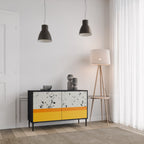 DYED BY ORANGE Sideboard mit 2 Türen in Schwarz