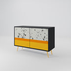 DYED BY ORANGE Sideboard mit 2 Türen in Schwarz