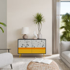 DYED BY ORANGE Sideboard mit 2 Türen in Schwarz