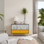 DYED BY ORANGE Sideboard mit 2 Türen in Schwarz