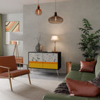 DYED BY ORANGE Sideboard mit 2 Türen in Schwarz