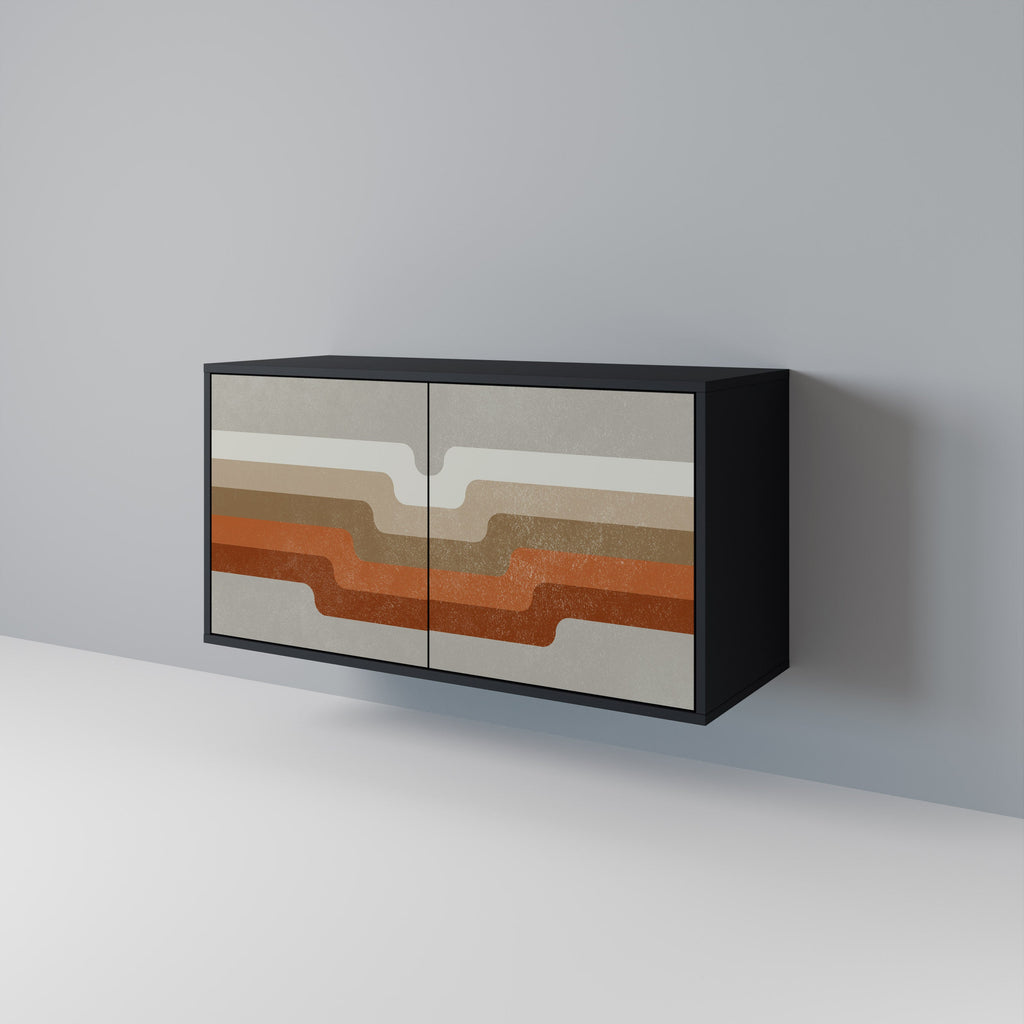 PECULIAR TRAIL Sideboard mit 2 Türen in Schwarz