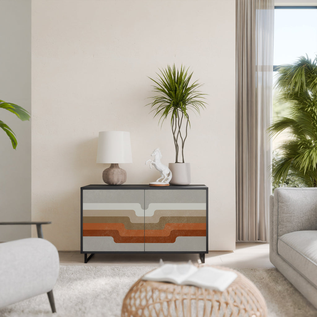 PECULIAR TRAIL Sideboard mit 2 Türen in Schwarz