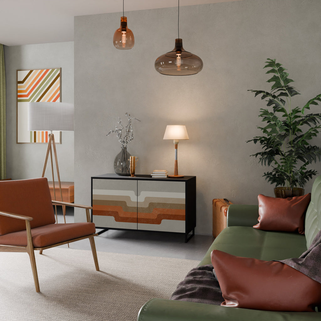 PECULIAR TRAIL Sideboard mit 2 Türen in Schwarz