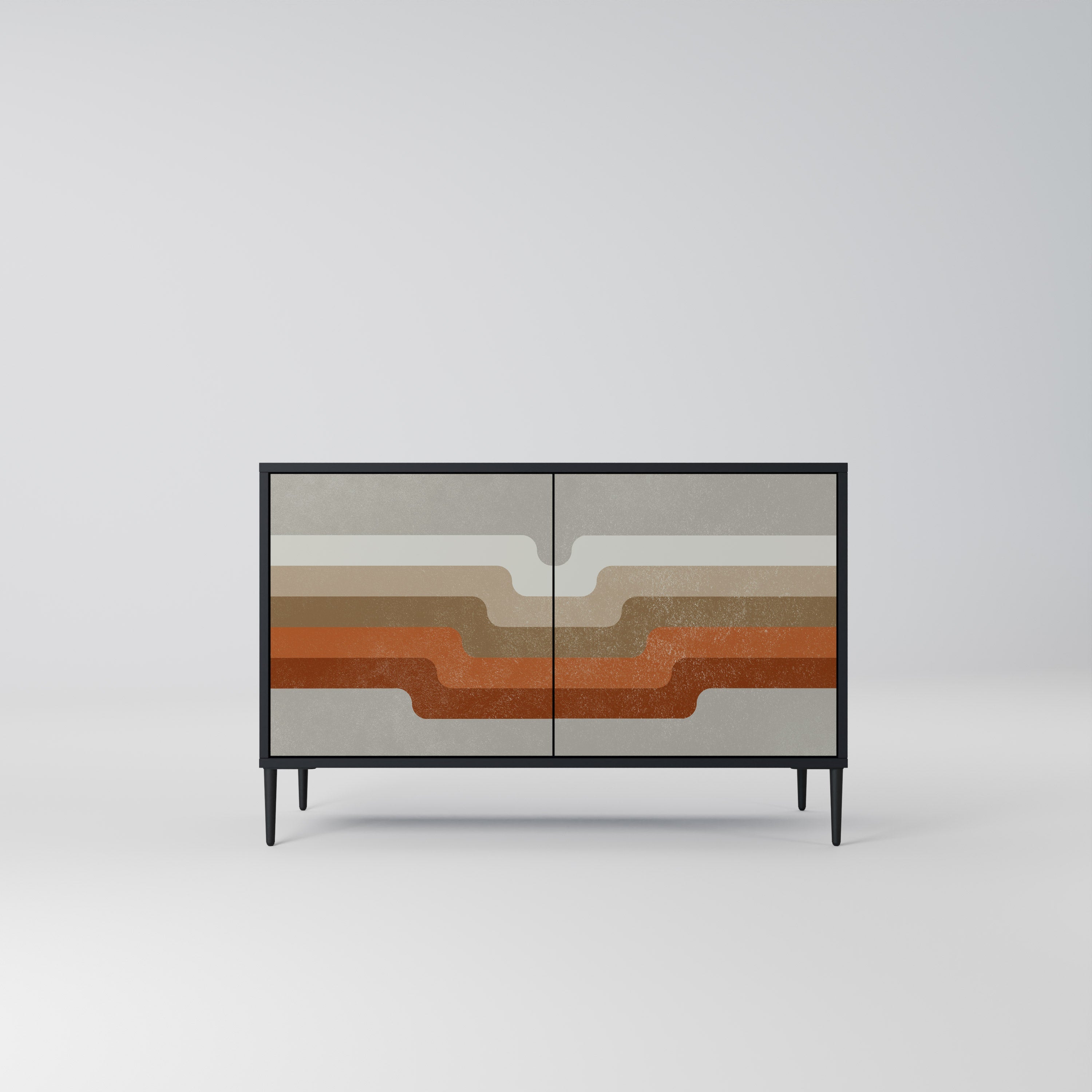 PECULIAR TRAIL Sideboard mit 2 Türen in Schwarz