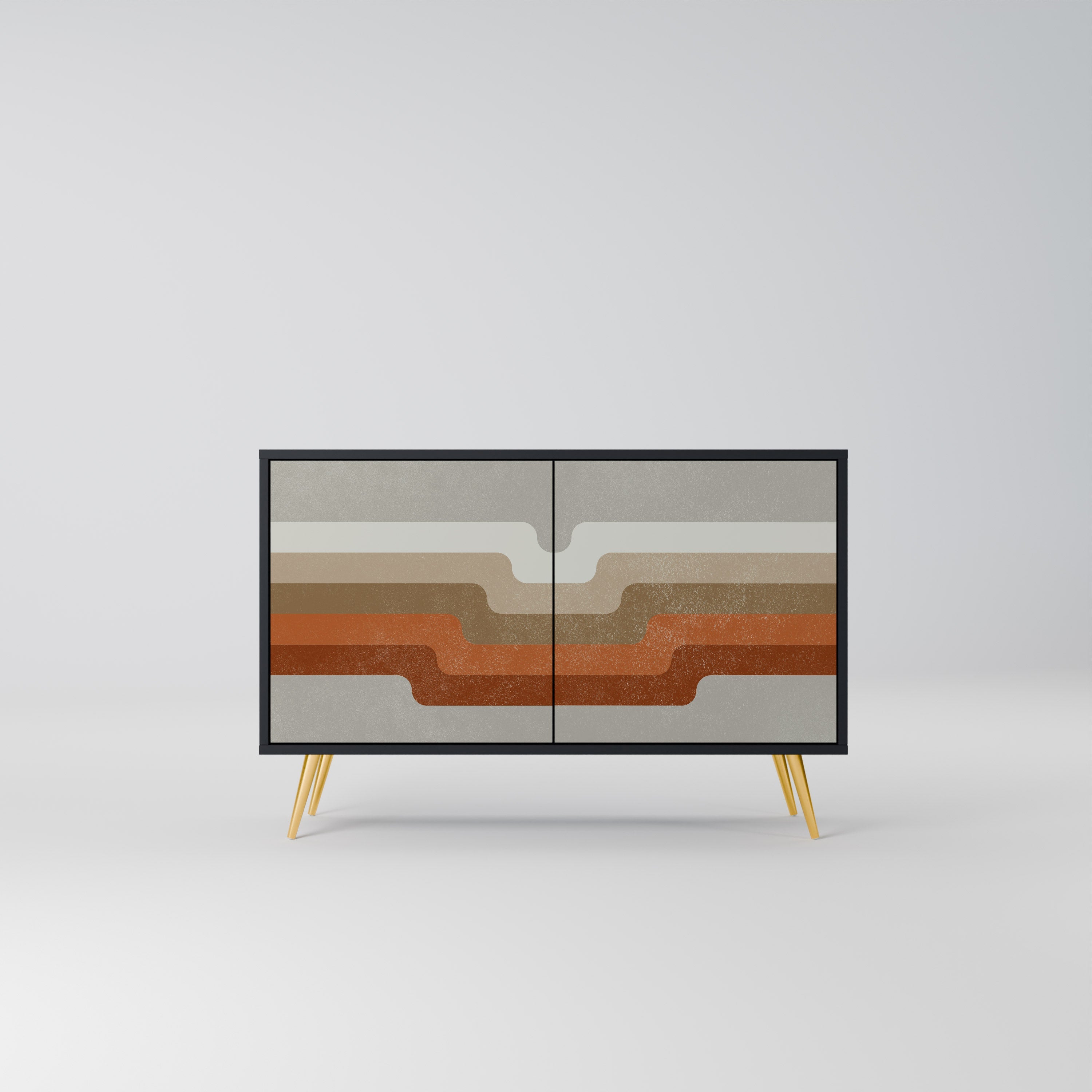 PECULIAR TRAIL Sideboard mit 2 Türen in Schwarz