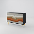 PECULIAR TRAIL Sideboard mit 2 Türen in Schwarz